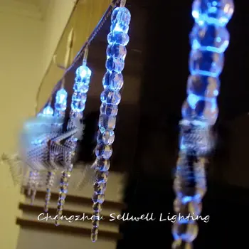 GERAS!LED energijos taupymo lempa kalėdų medžio apdaila counter papuošalai 10vnt mėlyna ledo baras H170