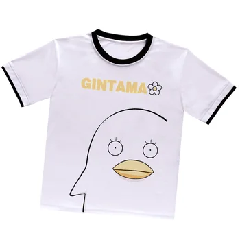 GINTAMA O-Kaklo T-shirt anime trumparankoviai marškinėliai vasaros cosplay