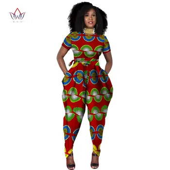 Gražūs ir pigūs afrikos moterų jumpersuit su spausdinimo moterys afrikos drabužių dashiki kelnes trajes africanos plius dydis WY856