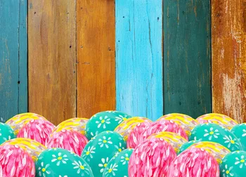 GYVENIMO MAGIC BOX Velykų Fotografijos Backdrops Vinilo Šeimų Vaikams Fone Spalvinga Kiaušiniai