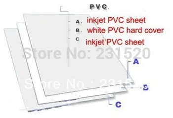 ID kortelę, todėl prekes medžiagos Tuščią Inkjet print PVC lakštai A4 100sets balta spalva 0.76 mm storio: 0.15 mm+0.46 mm+0,15 mm