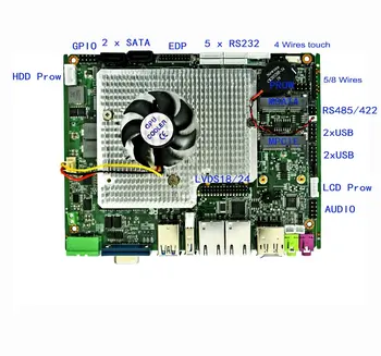 Intel qm77 ventiliatoriaus Pramonės plokštė su core I5 2430M procesorius ir 6*KOM
