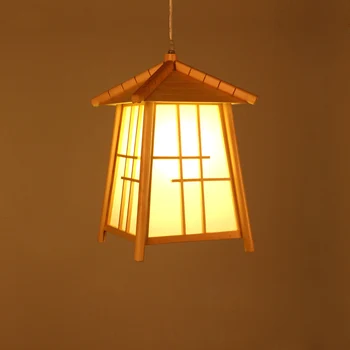 Japonijos tatamio medžio masyvo mažas Pakabukas Žiburiai kūrybos Kinijos kavos baro stalo restoranas medienos apšvietimas, sieniniai šviestuvai YA7263