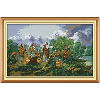 Jėzus ir jo Mokiniai Modelius Skaičiuojami 11CT Spausdinti 14CT Religijos Kryželiu Siuvinėjimo Kryželiu Rinkinių Rankdarbiams
