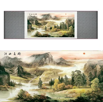 Kalnų ir Upių meno tapybos Kinų tradicinio kraštovaizdžio kalnų ir upių tapybos Kinų Plauti tapyba