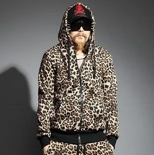 KARŠTA !! Vyrai pavasario leopardas spausdinti asmeninį tiesiai su gobtuvu palaidinukė viršutiniai drabužiai plius dydis ploni Megztiniai S-XXXXL
