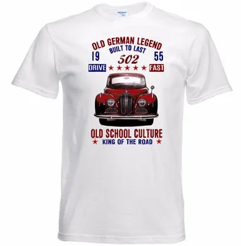 Karšto 2018 m. Vasaros VYRIŠKI Marškinėliai Mados Derliaus vokietijos Automobilių 502 1955 M. - Naujas Retro Medvilnės Spausdinti Marškinėliai