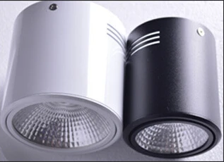 Karšto pardavimo 12W/18W Paviršiaus Sumontuoti LED Šviestuvai AC110V/AC220V LED Downlight Su Balta/Šaltai Balta/Juoda/Balta Korpuso Spalvos