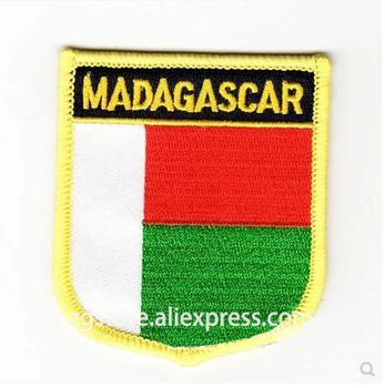 Karšto Parduoti ! Siuvinėjimo Pleistrai Nacionalinė vėliava, Herbas Pleistrai Madagaskaras Vėliavos Geležies 7X6CM NGQ1110