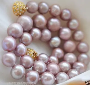Karšto parduoti Tauriųjų NEMOKAMAS PRISTATYMAS>>> 8-9mm gražios Pastelinės Violetinės Gėlavandenių perlų Vėrinį 18 colių