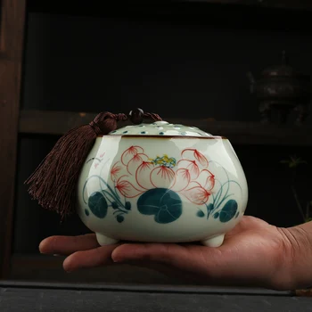 Kinija Saugojimo Butelių Aukštos kokybės keramikos arbatos filtras Dovanų saugojimo jar Arbatos caddy Cukraus Dubuo Salt shaker talpykla