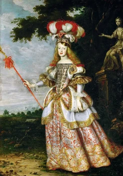 Klasikinio perkeltine tapybos drobės plakato nuotrauką dekoro meno portretas spausdinti Jan Thomas Margarita Teresa į teatro kostiumų