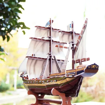 Kūrybinis žaislas karinės mystic Paslaptingą piratų corsair valtis laivo 3D knyga 