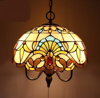 Kūrybos traukti Pakabukas Šviesos jungiklis priedai veltiniams, vilna lempa valgomojo lempa Tiffany Baroko pakabukas šviesos juosta lempos DF34