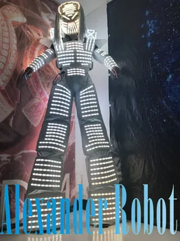 LED Roboto Kostiumas /LED Drabužių/Šviesos kostiumai/ LED Robotas kostiumai/ ALEKSANDRAS robotas