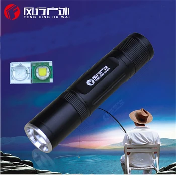 LED žvejybos Žibintuvėlis cree xpe Q5 lampe torche kempingas teleskopinis baton Zoomable mini su 18650 akumuliatorius VIENĄ RINKINĮ
