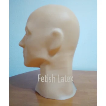 (LH07)Fetišas, Lateksas visa galva žmogaus Anatomijos vyrų veido latekso kaukė SM uždusinti Gumos gaubtu SM uždusinti Kaukė fetišas dėvėti