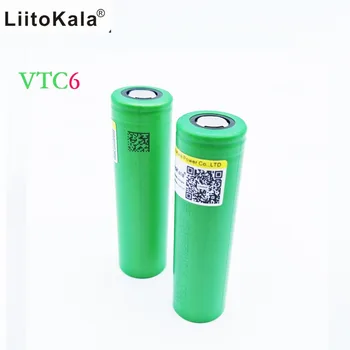 Liitokala 2VNT/DAUG Originalus 3,6 V 18650 US18650 VTC6 3000mAh 30A E-Cig Baterija