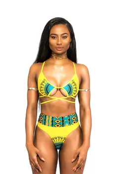 LIKIMĄ Seksualus Tvarstis Bikini, maudymosi Kostiumėliai, Skaitmeninis Spausdinimas Afrikos Stiliaus Stumti Iki Brazilijos Paplūdimio Drabužiai, maudymosi kostiumėlį Karšto Dizainas