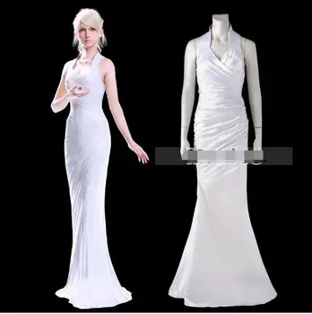 Lunafreya Nox Fleuret Suknelė Final Fantasy XV Cosplay Kostiumų Seksualus Kostiumas Baltas Fancy Dress Helovinas Mergina Pritaikyti Suaugusiųjų S-2XL