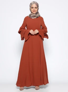Mados Musulmonų suknelė ilgomis rankovėmis moterų apdaras laisvas sijonas arabų dubajus abaja suknelė Paruoštas sandėlyje turkijos islamo drabužių B8068