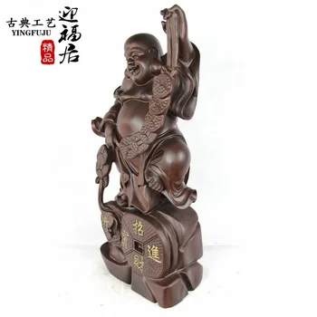 Maitrėjos Budos raižyti raudonmedžio medienos, juodmedžio taiklus noras užsidirbti pinigų Menų ir amatų boutique Wenwan Namų Dekoravimo je
