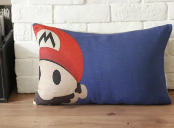 Mario pagalvę padengti, Puikus retro žaidimas cartoon super Marie juosmens pagalvės užvalkalą užvalkalas/houseware Wholesalease