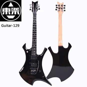 Mediniai Rankų darbo Miniatiūrinės Gitara Modelio gitara-129 Gitara Ekranas su Atveju ir Stendas (Ne Faktinis Gitara! Rodyti Tik!)