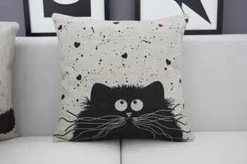 Meilė pagalvę padengti, creative Vestuvių dovana mielas animaciją kačių mylėtojas pora mesti pagalvės užvalkalą užvalkalas