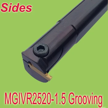 MGIVR2520-1.5 SHK20mm Pjovimo Dia 25mm, L:150mm Vidaus Griovelį Tekinimo Įrankių Laikiklis MGMN150