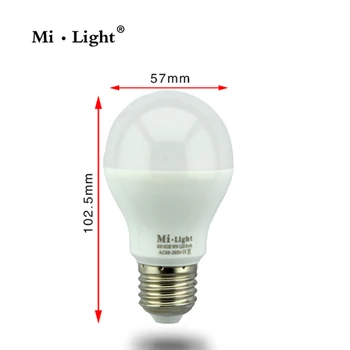 Mi Šviesos 2.4 G AC110V 220V E27 6W Wifi RGBWW RGB+BMT LED Lempos Belaidžio Ryškumo reguliavimas Pritemdomi LED Lemputės