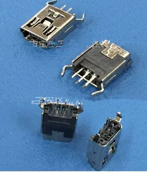 MICRO USB 5P 180 lenkimo CINKAVIMAS B Mini ,Moterų plug pin 2pin Fiksuotojo PCB , Uodega Įkrovimo lizdas ,naujas ir originalus
