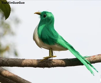 Modeliavimo paukštis sunkiai modelis prop polietileno&plunksnos žalias paukštis 