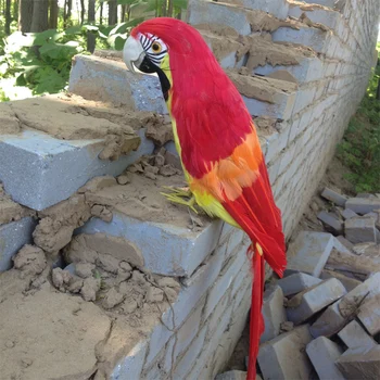 Modeliavimo raudona papūga žaislas polietileno & kailiai puikus macaw modelis dovana apie 45cm 1925