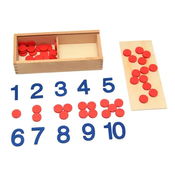 Montessori Medienos Skaitikliai ir Numberals žaislai vaikams Mokytis Matematikos Įrankis Keista Ir Net Numerius, Švietimo Žaislai oyuncak
