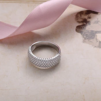 Moonmory Nauja 925 Sterlingas Sidabro Žiedas Su Aiškiai Cirkonis Romantiška Žiedai Moterims Vestuvių Dalyvavimą Prancūzijos Mados Juvelyrika