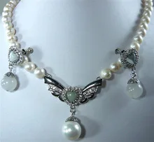 Motinos Diena išgalvotas balta/rožinė/juoda perlų vėrinį &shell/perlas pakabukas auskarai nustatyti perlas moterų papuošalai, sidabro