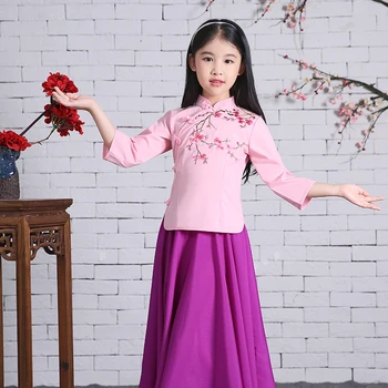 Nauja Vaikų Kinijos Praleisti Mergina Kostiumas Respublikos Kinijos Princesė Suknelė Vaikai Ming Kostiumas Kinijos Senovės Hanfu Drabužiai