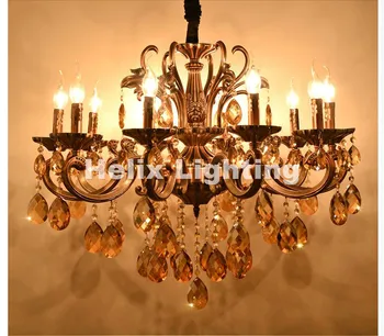 Naujas Atvykimo Prabangūs Krištolo sietynas, Cinko Lydinys Liustra Klasikinis Kristalų Blizgesio Kabo Lempa Fojė Cristal Žvakių Lemputės