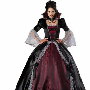 Naujas Karalienė Vampyrai kostiumas suaugusiųjų halloween kostiumai moterims seksualus cosplay black, gothic lolita dress fantazijos moterims