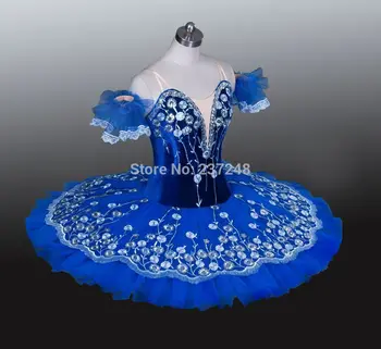 Naują Atvykimo!mėlynos Balerinos Tutu,klasikinio baleto mdc su velet ir gėlių, ant viršutinio sluoksnio ;profesionalių baleto mdc