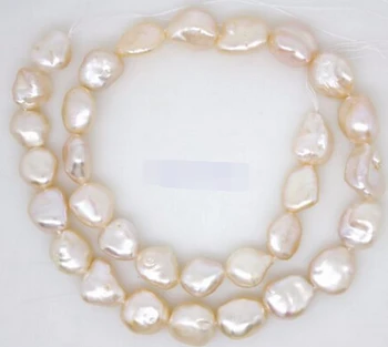 Nemokamas pristatymas 00660 10mm-13mm natūralų blizgesį rožinė baroko keshi perlų prarasti akmens karoliukai 15