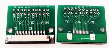 Nemokamas pristatymas 10pc FFC FPC 20PIN perdavimo valdybos jungtis FFC PANIRTI 2.54 adapteris valdybos 1mm 0,5 mm žingsnio pcb dvipusis