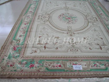 Nemokamas pristatymas 12'x18' 160 Linija Savonnerie kilimų gėlių dizainas, royal savonnerie kilimas aukštos kokybės