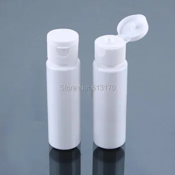 Nemokamas Pristatymas 30ML Tuščias apversti dangteliu butelių 1 OZ White PET šampūno buteliukas Mažas imties Buteliukai kosmetikos pakavimo talpyklos 100vnt