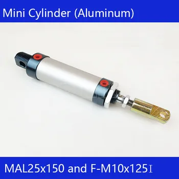 Nemokamas pristatymas barelį 25mm Pagimdė 150mm Insulto MAL25x150 Aliuminio lydinio mini cilindrų Pneumatinės Cilindrų MAL25-150