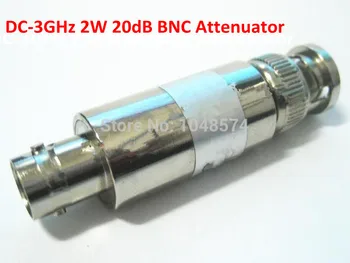 Nemokamas Pristatymas BNC vyrų BNC moterų DC-3GHz 2W 20dB Fiksuotojo Bendraašius Attenuator