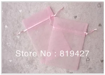 Nemokamas pristatymas!!! didmeninė 100 vnt/lot 15*20cm rožinė vien organza maišelį christmat ar vestuvių dovanų maišelis papuošalai pakavimo maišelis