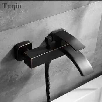 Nemokamas Pristatymas Mados Europos stiliaus kokybės žalvario, Juoda ORB baigė vonios kambarys, vonia maišytuvas nustatyti,dušo maišytuvas maišytuvas nustatyti