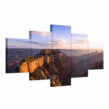 Neįrėminti Canyon Valley nuotraukų spausdinimas ant drobės Modernios sienos meno Kraštovaizdžio Saulėtekio nuotrauką, dažymo, namų dekoro 5 vnt
